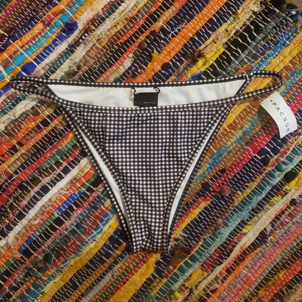 Cheeky Black and White Bikini Bottoms NWT